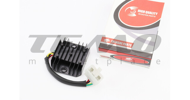 Реле-регулятор напруги 5 дротів - "5" (роз'єм великий "тато") - фото 1