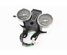 Спідометр в зборі "подвійний" 120 км/год тахометр електронний (вузьке кріплення, 2 фішки тато)