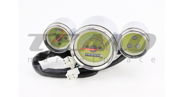 Спидометр универсальный на 80км/ч "ХРОМ" (HARLEY) - фото 1