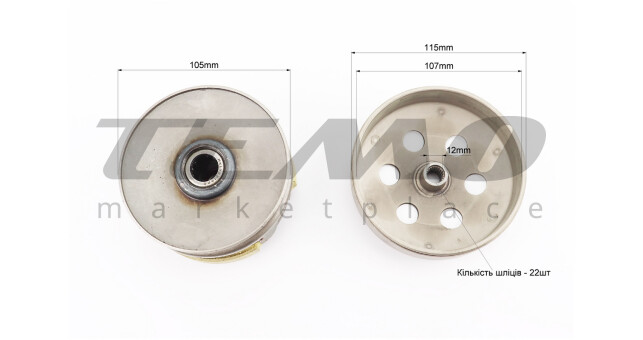 Вариатор задний TMMP Honda LEAD50 - фото 3
