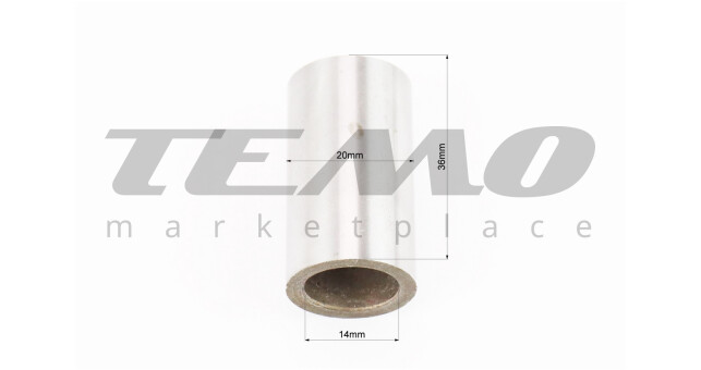 Втулка вариатора переднего Suzuki LETS d-20/14 мм L-36 мм - фото 2