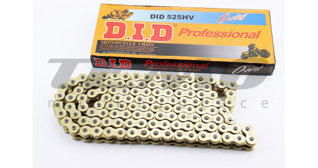 Ланцюг приводу колеса D.I.D. 525HVO*120L GOLD з сальниками є DID на ланці - фото 1