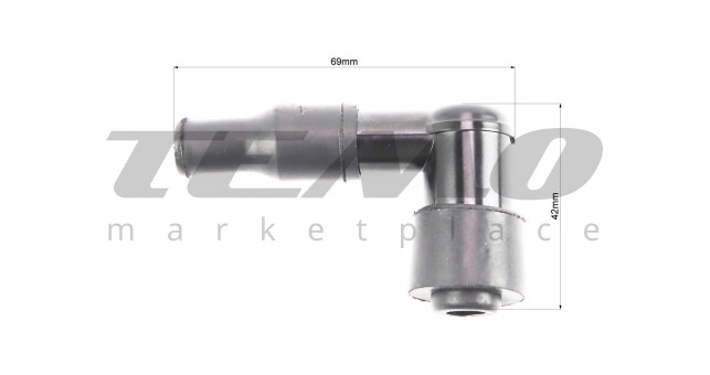 Ковпачок свічки "люлька" 90град, к-кт 10шт - фото 2