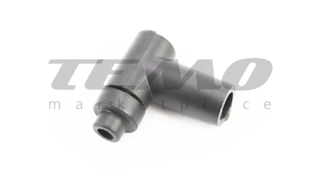 Ковпачок свічки "люлька" 90град ЧОРНИЙ "силікон" малий - фото 1