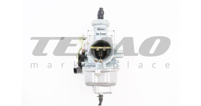 Карбюратор KEIHIN PZ27 CB/CG 150cc d-27 мм дроссель под трос (качественная копия) - фото 6