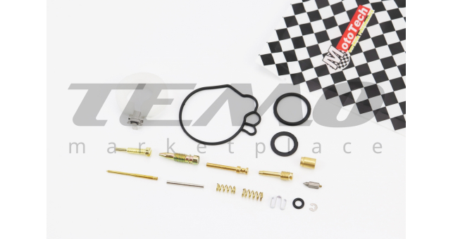 Ремонтний комплект карбюратора Honda TACT AF16, 16 деталей + поплавок - фото 1