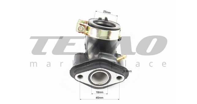 Патрубок карбюратора (стандарт под два штуцера) - фото 3