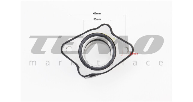 Loncin LX200GY-3 Патрубок карбюратора прогумований - фото 3