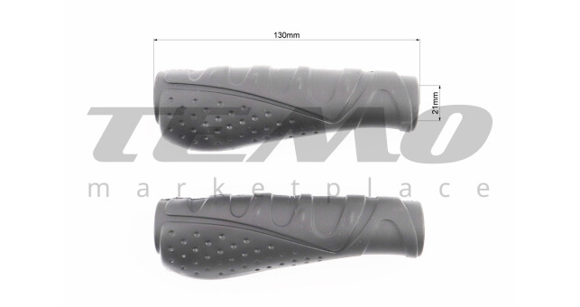Ручки керма 130 мм, ергономічні, чорні GR-55 PVC - фото 3
