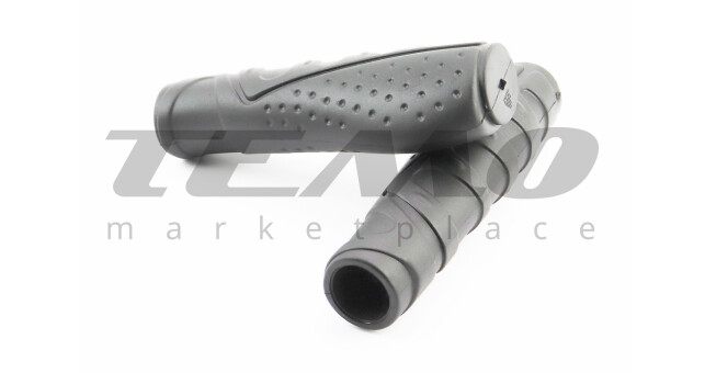 Ручки керма 130 мм, ергономічні, чорні GR-55 PVC - фото 1