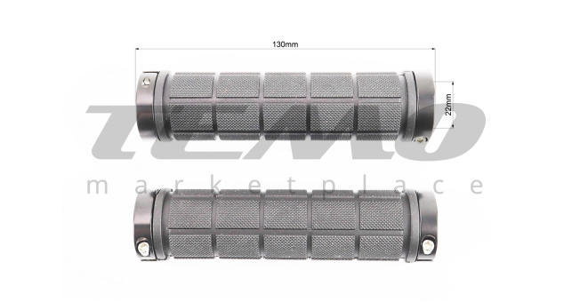 Ручки керма 130 мм з затискачем Lock-On з двох сторін, чорні TPE-155A - фото 3