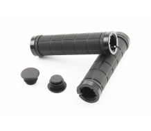 Ручки руля 130 мм с зажимом Lock-On с двух сторон, чёрные TPE-155A