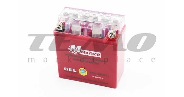 Мото аккумулятор Mototech 12 Вольт 5Ah 12N5L-BS гелевый - фото 1