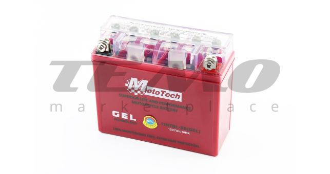 Мото акумулятор Mototech 12 Вольт 7Ah 12N7BL-BS гелевий - фото 1