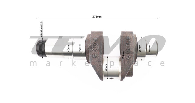 Колінвал Viper R185N/R190N + підшипники + шестірня - фото 3