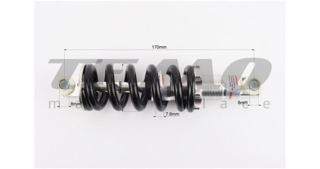 Амортизатор відкритий 170 мм регульований - фото 2