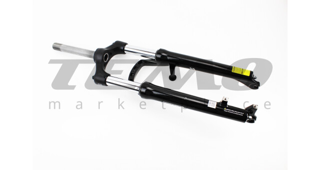 Вилка 26 "амортизаційна, з різьбою 1" (25,4 мм), шток 175 мм, з ходом 100 мм, V/Disk-brake, Preload, алюмінієва, чорна XCM30 - фото 2