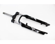 Вилка 26 "амортизаційна, з різьбою 1" (25,4 мм), шток 175 мм, з ходом 100 мм, V/Disk-brake, Preload, алюмінієва, чорна XCM30