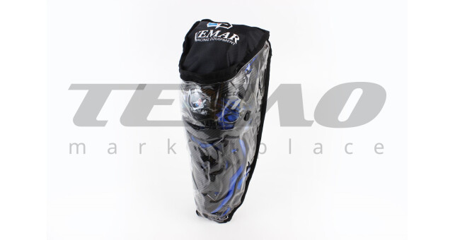 Наколенники защитные (колено+голень) к-кт 2шт, Чёрно-Синие - фото 3