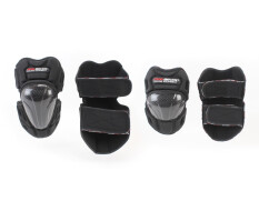 Наколінники + налокітники захисні (пластик) к-кт 4шт, Чорні