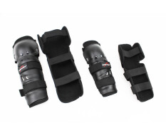 Наколенники + налокотники защитные (пластик) к-кт 4шт, Чёрные, S-109