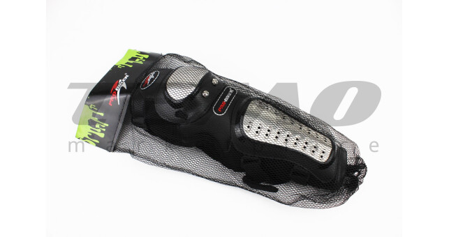 Наколенники + налокотники защитные (металл/пластик) к-кт 4шт, Чёрные, тип 2 - фото 2