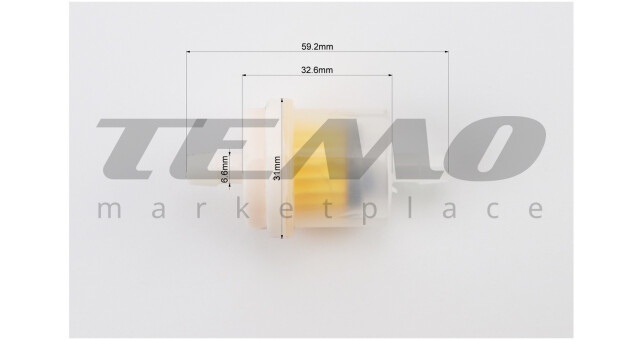 Фільтр паливний прозорий з магнітом великий (елемент - папір) тип, 3 - фото 2