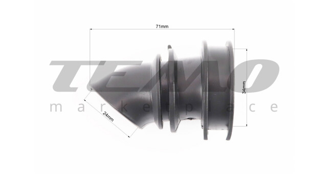Патрубок фильтра воздушного Honda DIO AF27 силикон - фото 2