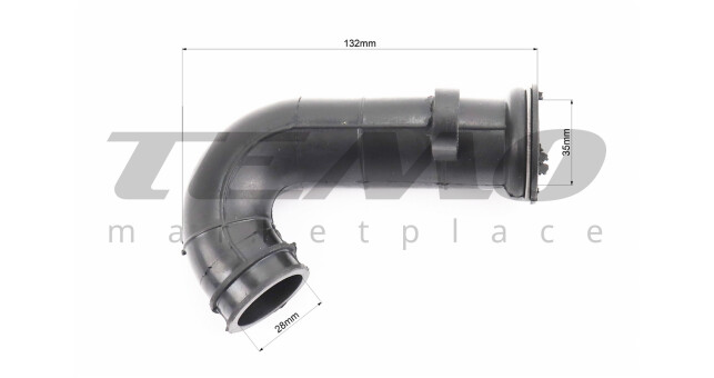 Патрубок фильтра воздушного 2T - фото 2