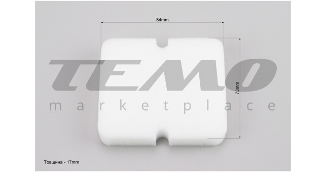 Фильтр элемент воздушный DELTA поролон - фото 2