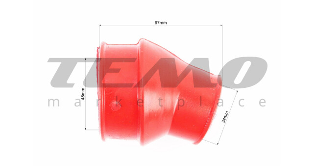 Патрубок фильтра воздушного ЯВА 6V красный - фото 2