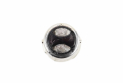 Лампа поворота (белая с цоколем) 12V/10W G18 BA15D (+/- контакты внизу) - 10шт - фото 2