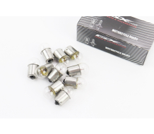 Лампа поворота (белая с цоколем) 12V/10W G18 BA15S к-кт 10шт
