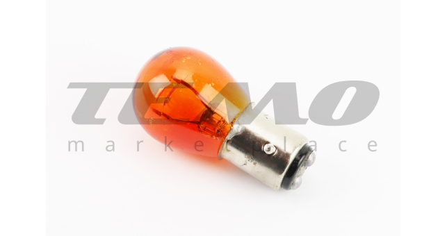 Лампа стопа (велика) 12V21 / 5W помаранчева S25 / BA15D - фото 1