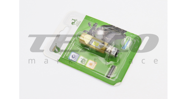 Лампа фары диодная P15D-25-1 - LED-2 (желтая) - фото 4