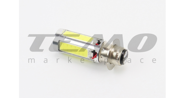 Лампа фары диодная P15D-25-1 - LED-4+1(линза) - фото 1