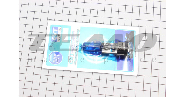 Лампа фари H6 BA20D 12V 35 / 35W "super" синя "свічка" - фото 3