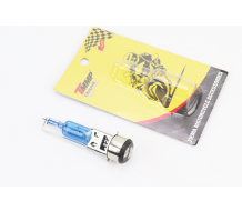 Лампа фары H6 BA20D 12V 35/35W "super" синяя "свеча"