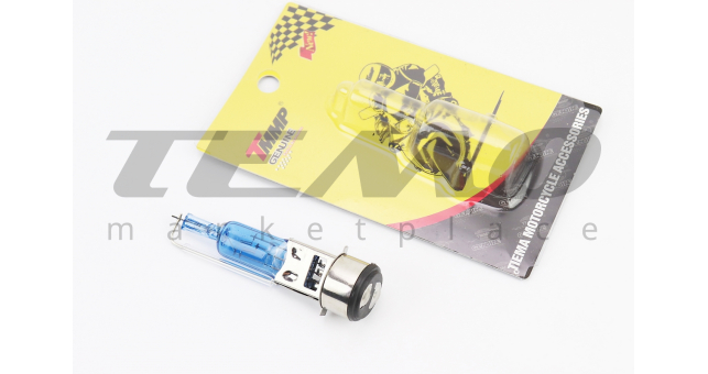 Лампа фары H6 BA20D 12V 35/35W &quot;super&quot; синяя &quot;свеча&quot; - фото 1