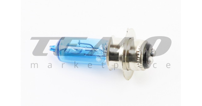 Лампа фары P15D-25-1 12V 18/18W синяя - фото 1
