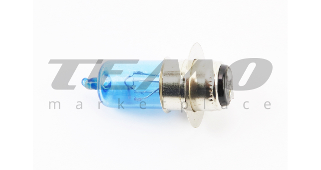 Лампа фары P15D-25-1 12V 35/35W синяя - фото 1