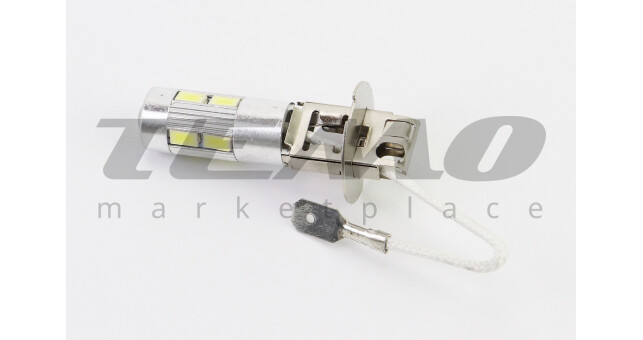 Лампа фари H3 12V - LED-8 + 2 (лінза) - фото 1