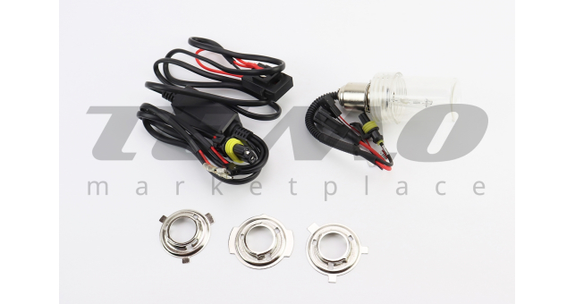 Лампа БИ-XENON H6 (12V 35W DC AMP) 6000K, шт + провода - фото 1