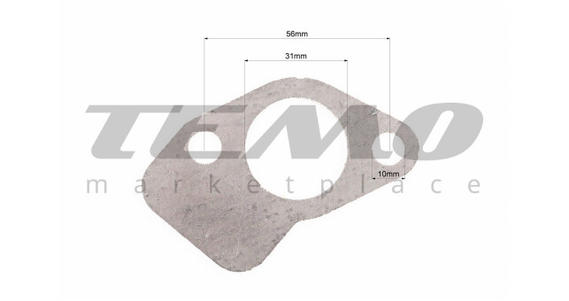 Прокладка глушника 178F/186F пароніт дизель - фото 2