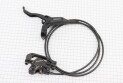 Тормоз Disk-brake гидравлический задний (F180/R160 мм), чёрный BR-M447/BL-M445 (левая ручка) - фото 1