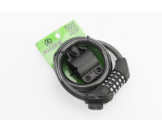 Замок протиугінний тросовий 1200х12мм з 5-ти значним кодом, кріплення за трубу сидіння, 507