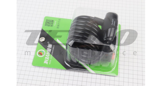 Замок противоугонный тросовый 1500х10мм под ключ, крепл. за трубу сидения, T503 - фото 2