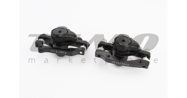 Тормоз Disk-brake передний (F160/R140 мм)+задний (F180/R160 мм), диски 160 мм, крепл. 6 болтов, чёрный DX-2018 - фото 2