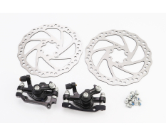 Тормоз Disk-brake передний (F160/R140 мм)+задний (F180/R160 мм), диски 160 мм, крепл. 6 болтов, чёрный DX-2018