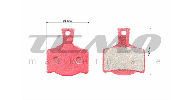 Тормозные колодки Disk-brake (Magura MT Series 2,4,6,8), красные YL-1042 - фото 2
